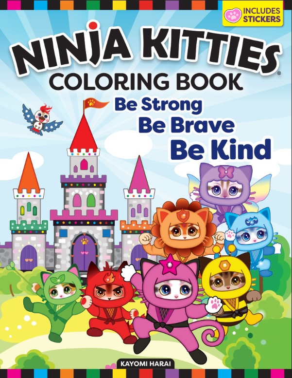 Ninja Kitties Coloring Book Cover