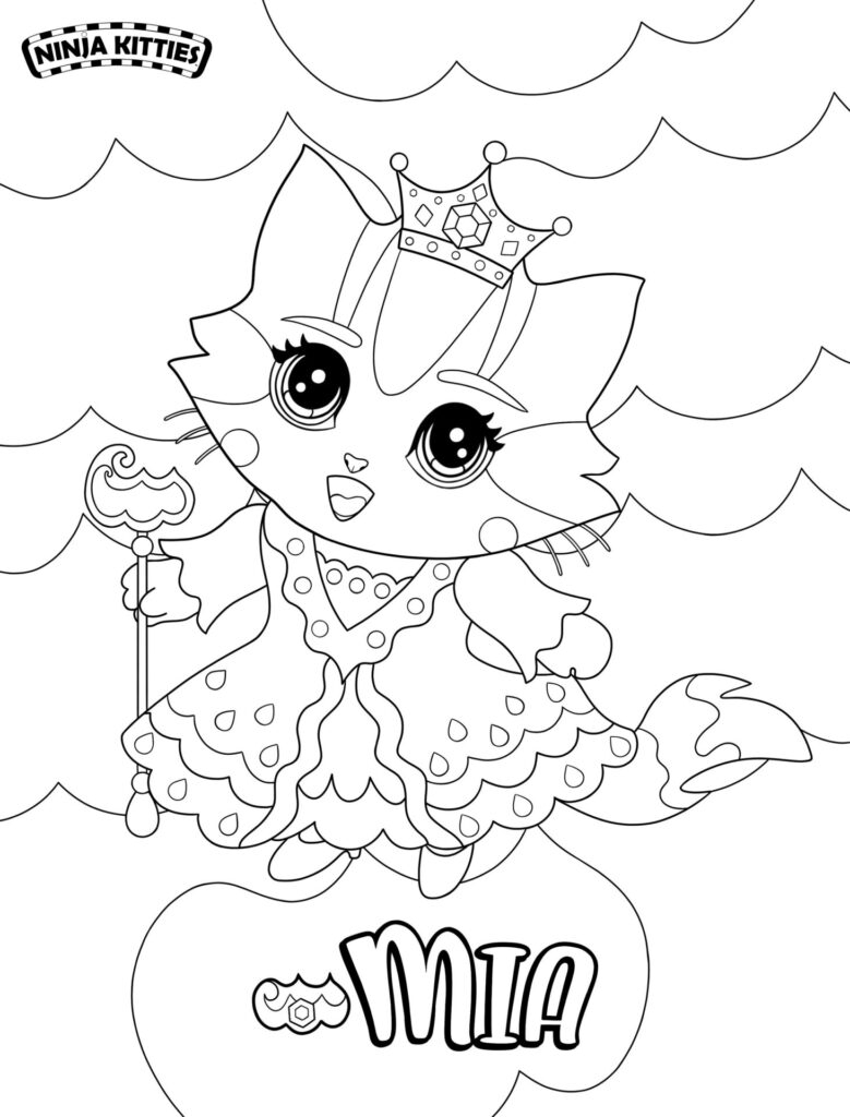 free cat coloring page